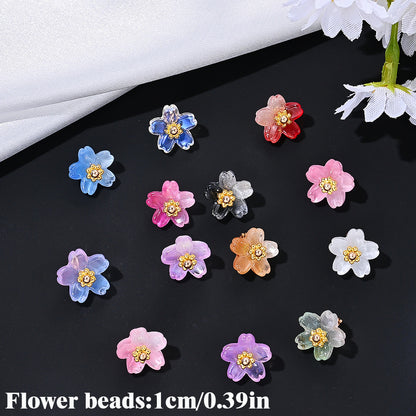 Shiny UV Iris Flower Beads
