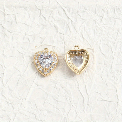 Vintage Heart Glass Pendants
