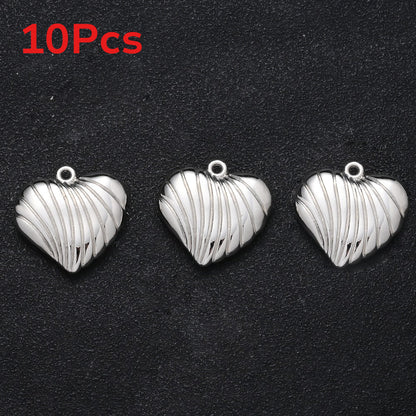10PCS Gold & Silver CCB Love Pendant Set