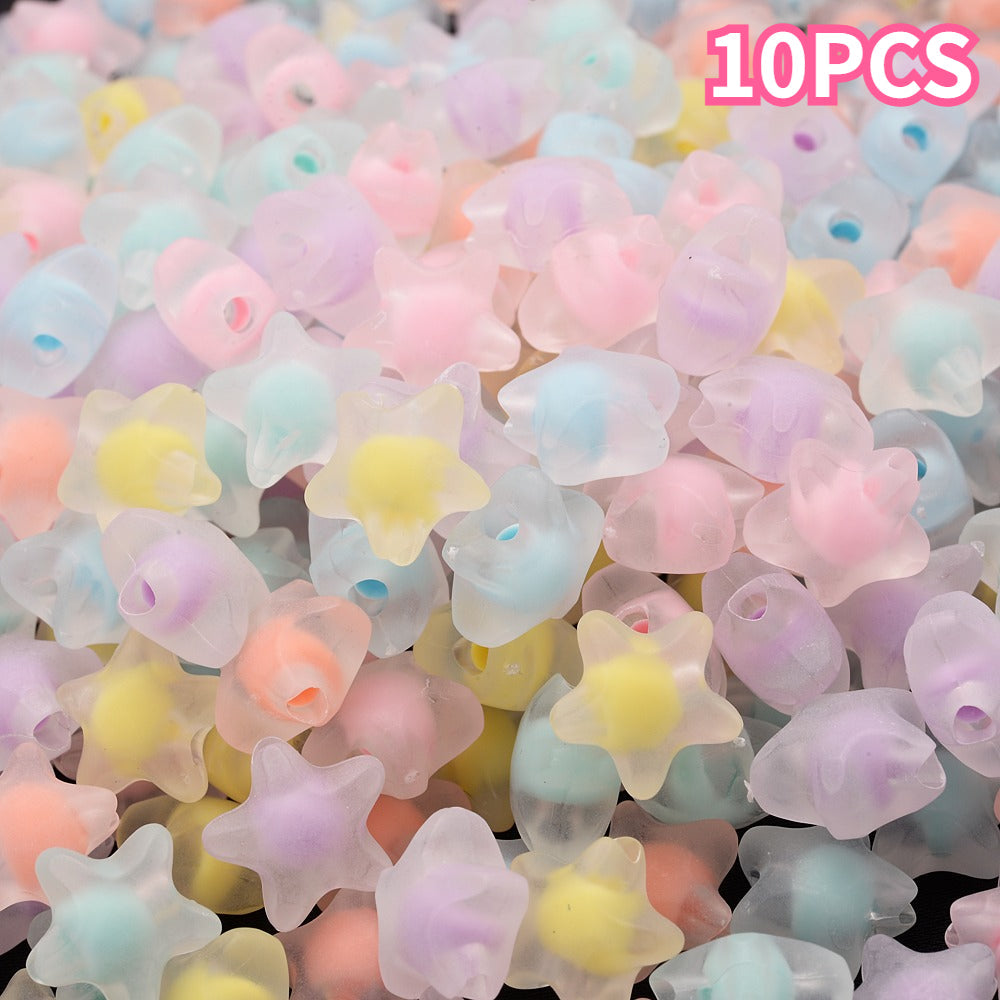 11 mm Acrylic Star Spacer Beads