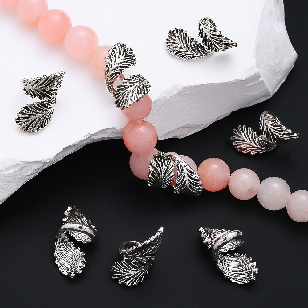 Feather Alloy Spacer Beads