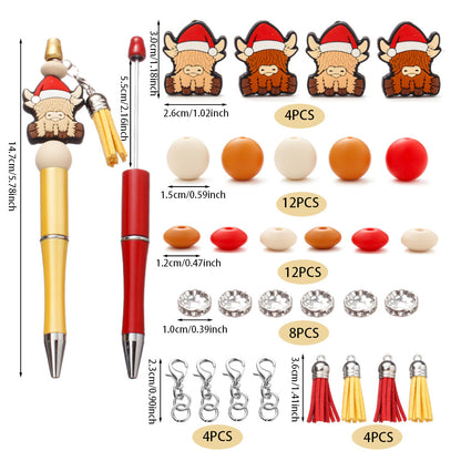 Mix Style Silicone Beads Set with Beading Pens