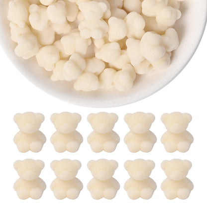 Resin Flocked Bowknot Beads
