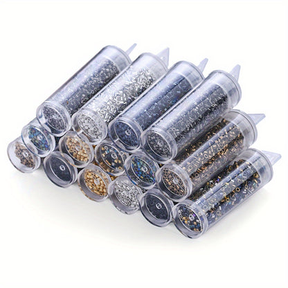 1380pcs/set 2mm Metallic Glass Seed Beads