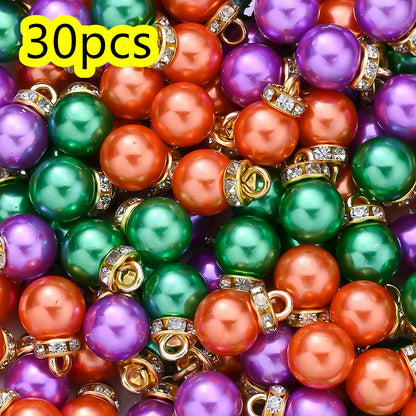 30pcs/set Halloween Christmas Imitation Pearl Pendant Beads