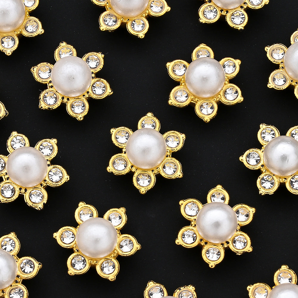 Hexagonal Artificial Pearl Bead Patches