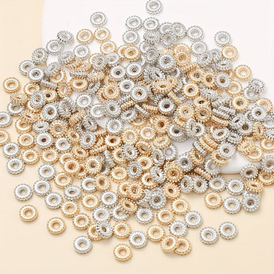 200PCS 6mm Round Gear Wheel Plastic Spacer Beads