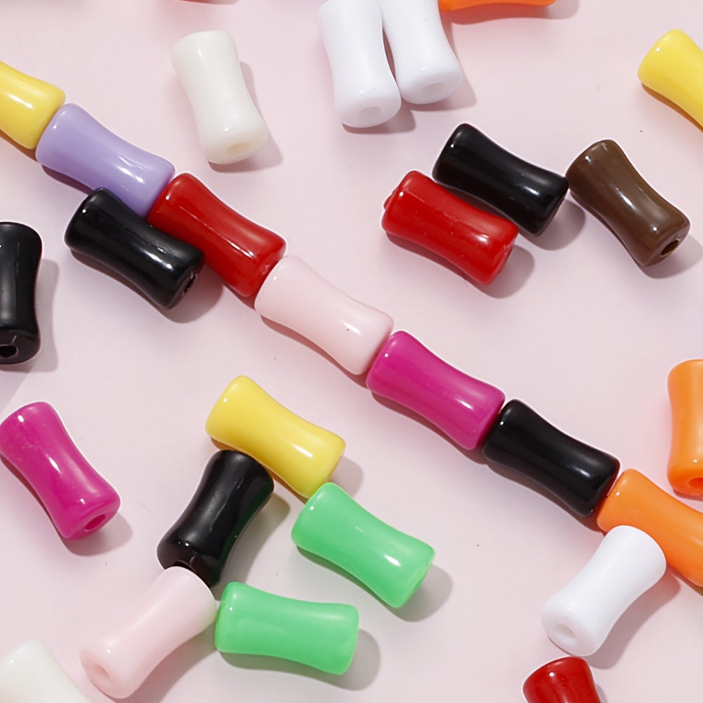Solid Color Bamboo Acrylic Beads