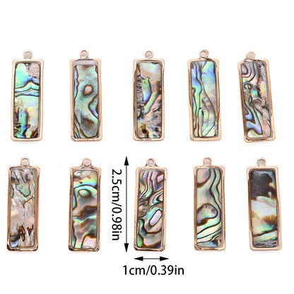 8PCS Colorful Abalone Shell Pendant Set