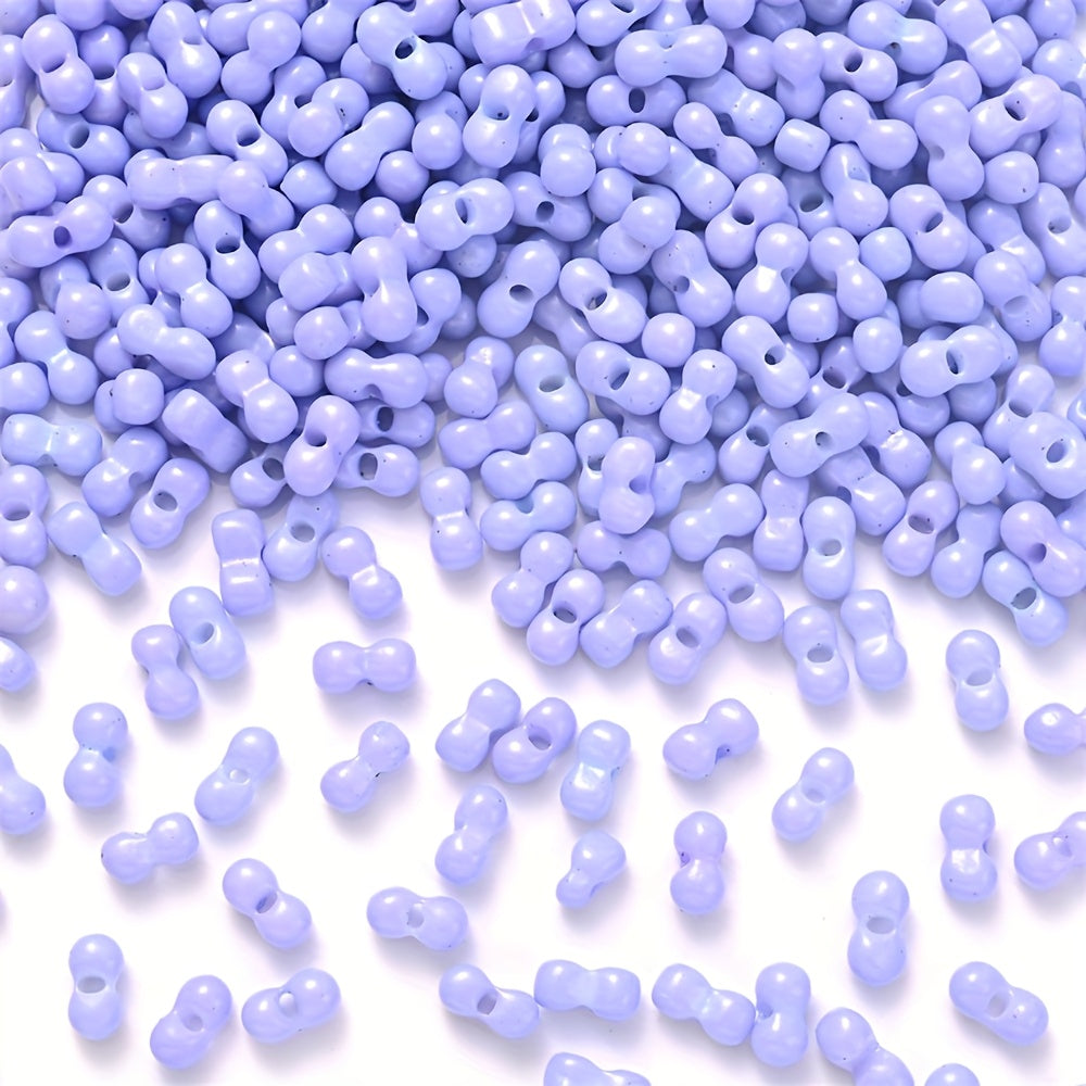 200PCS 3×6mm Mini Colorful Peanut Spacer Beads