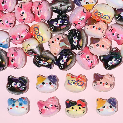 Acrylic Kitten Head Pendants
