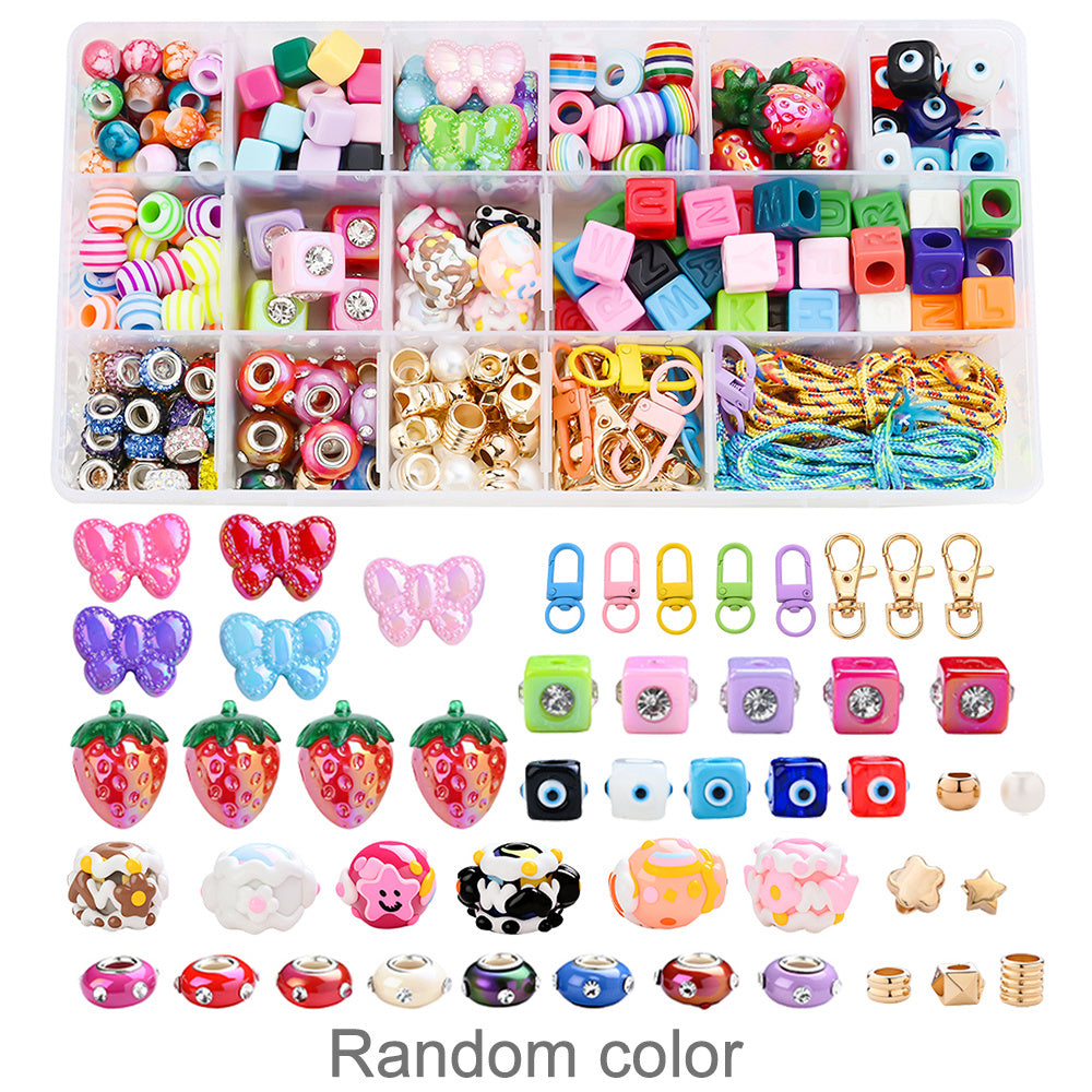 Colorful Acrylic Beaded Keychain Kit