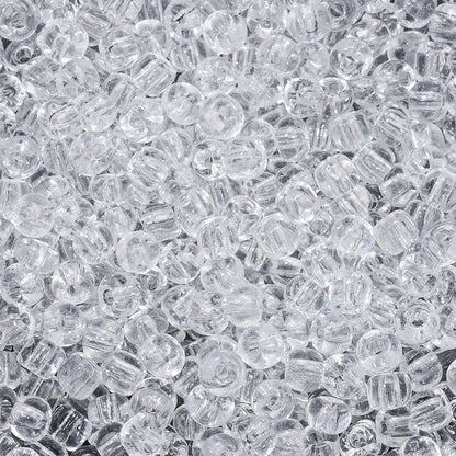 210PCS 4mm Clear Round Glass Spacer Beads