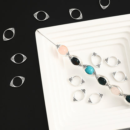 30pcs Alloy Devil's Eye Spacer Beads