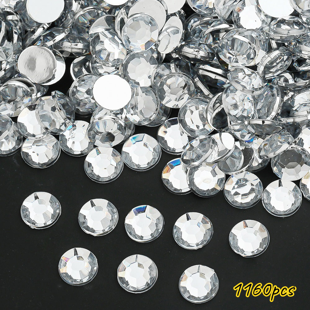 Silver Rhinestone Flatback Beads