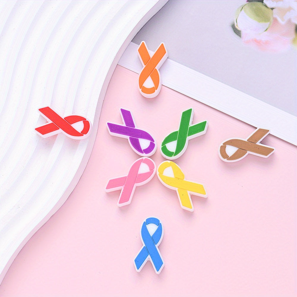 Cancer Awareness Ribbon Focal Beads