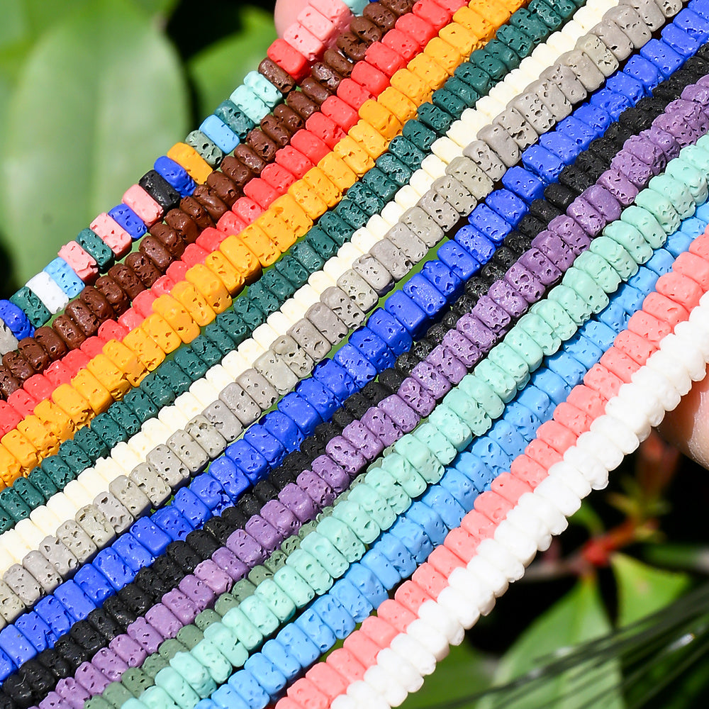 5mm Summer Natural Stone Square & Cubic Spacer Beads
