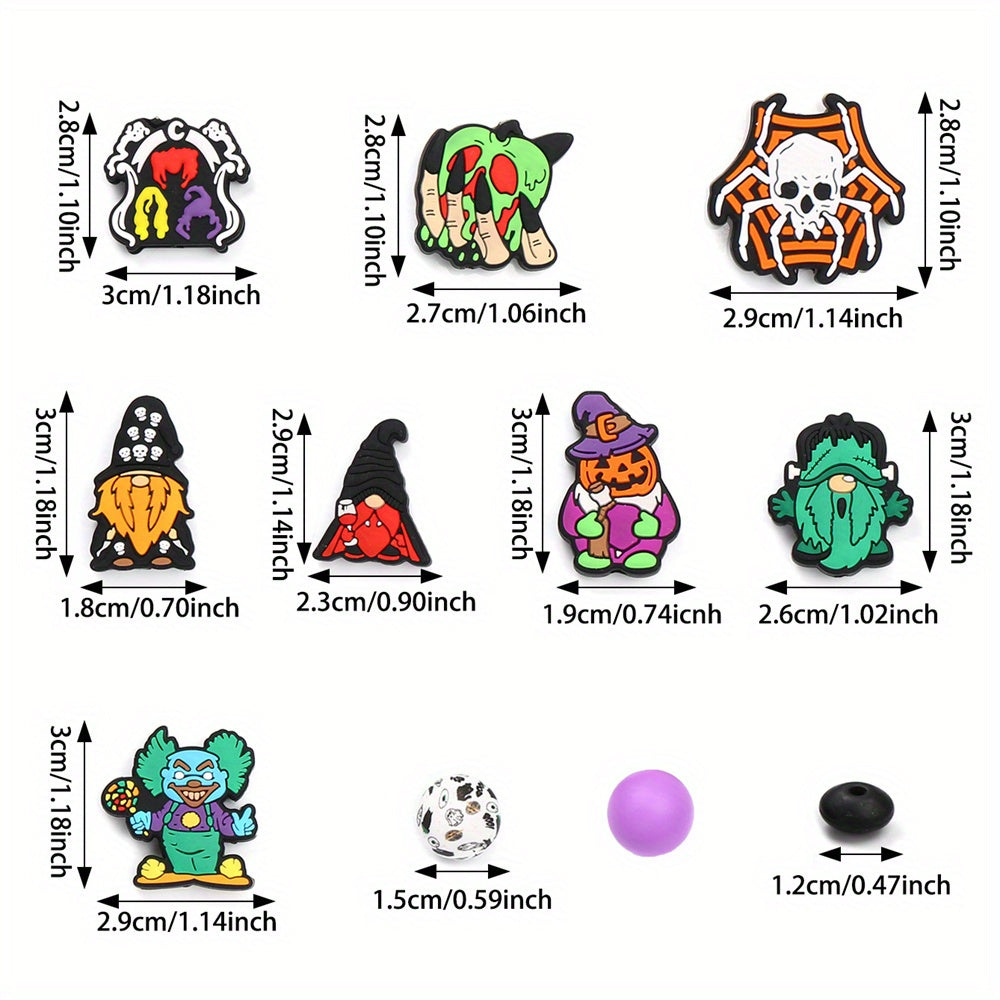 72-Piece Halloween Silicone Bead Set