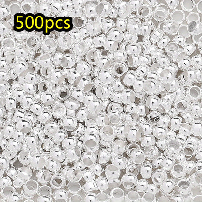 500pcs/lot 1.5/2/2.5/3mm Golden Copper Crimp Beads