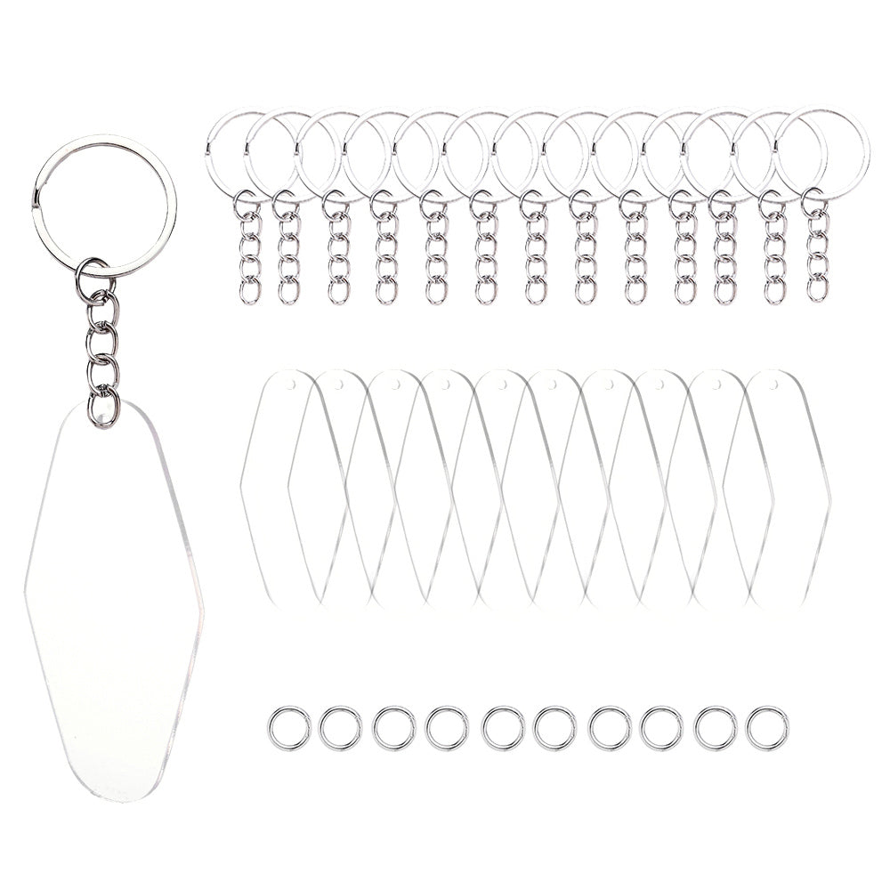 Acrylic Rhombus Keychains