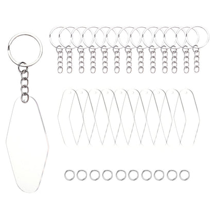 Acrylic Rhombus Keychains