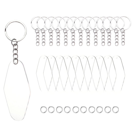 Acrylic Rhombus Keychains