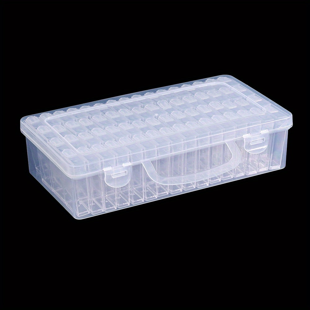 64-Grid Transparent Bead Storage Box