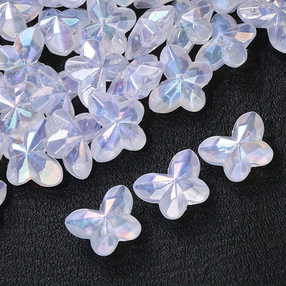 Vibrant Transparent Acrylic Butterfly Beads