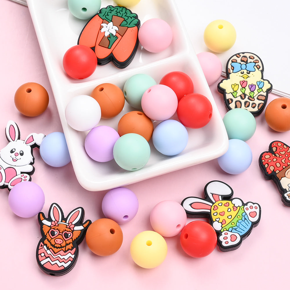 Rainbow Silicone Beads