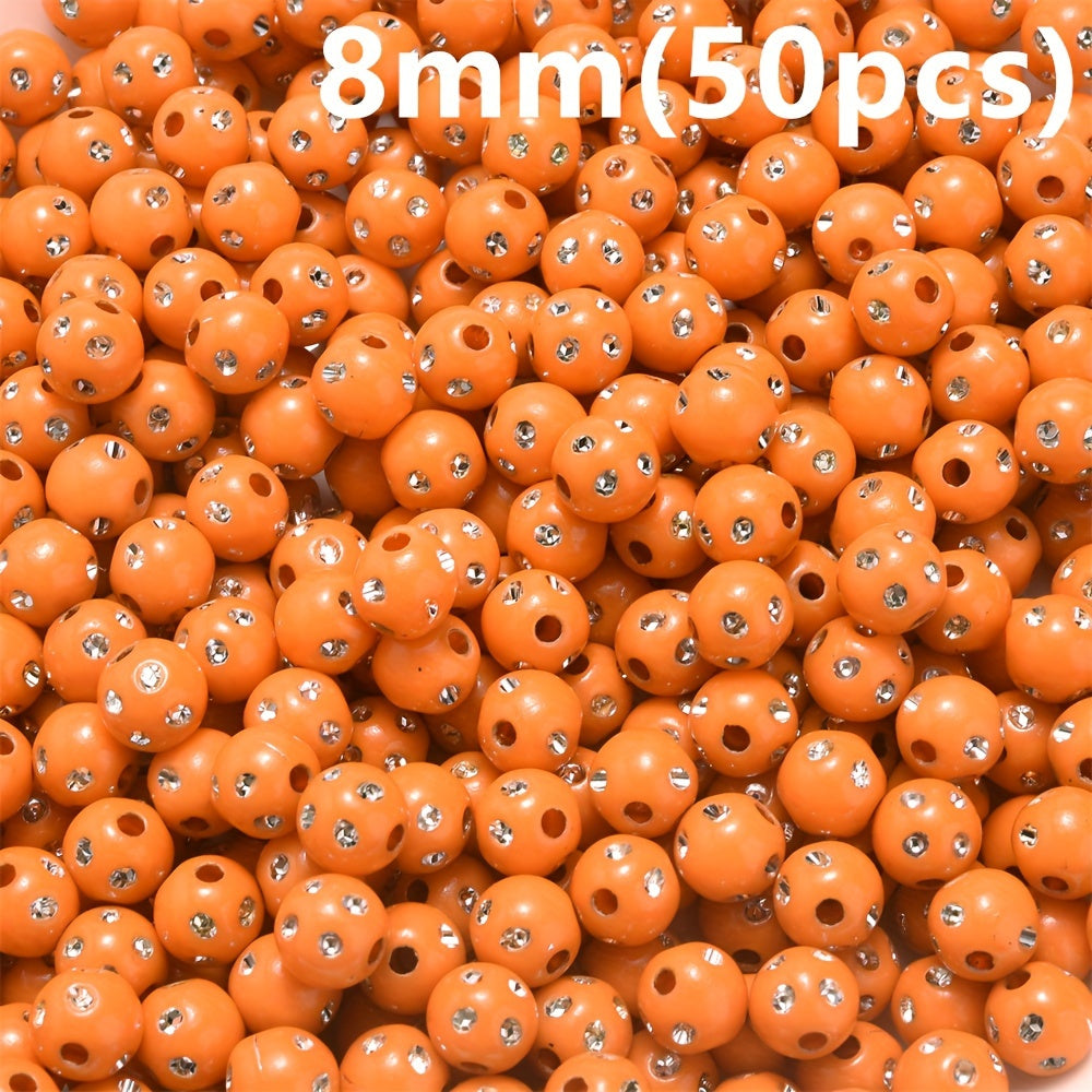 Mixed Acrylic Round Spacer Beads