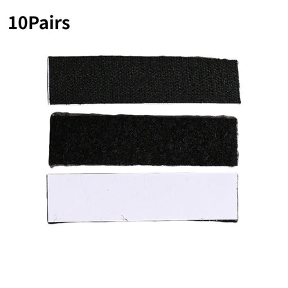 10-Pair 60/100 mm Double-Sided Adhesive Nylon Hook & Loop Tape