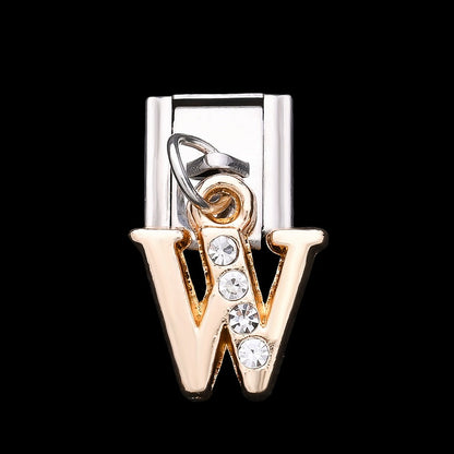 1PC Rhinestone A-Z Letter Modular Bracelet Charm Set
