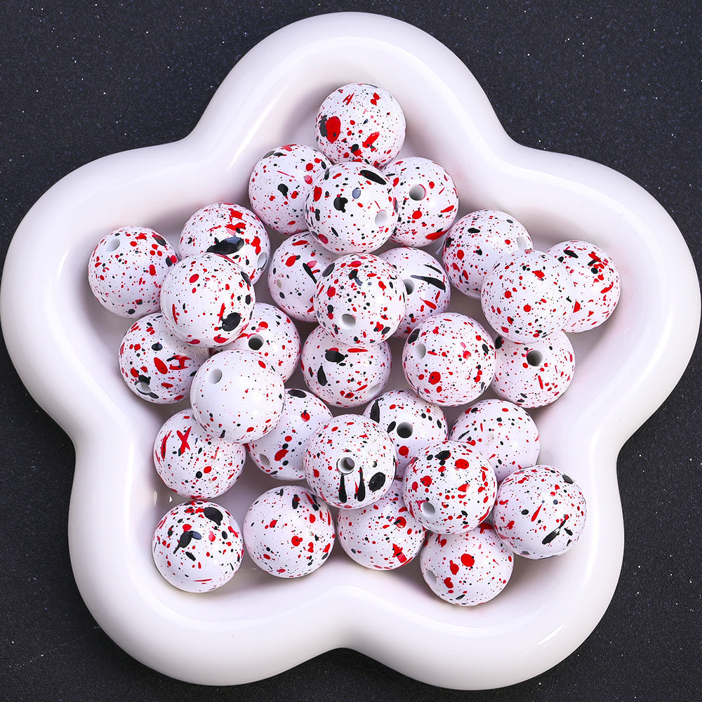 Dinosaur Egg Acrylic Spacer Beads