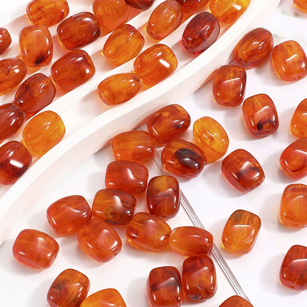Multicolor Acrylic Straight-Hole Spacer Beads
