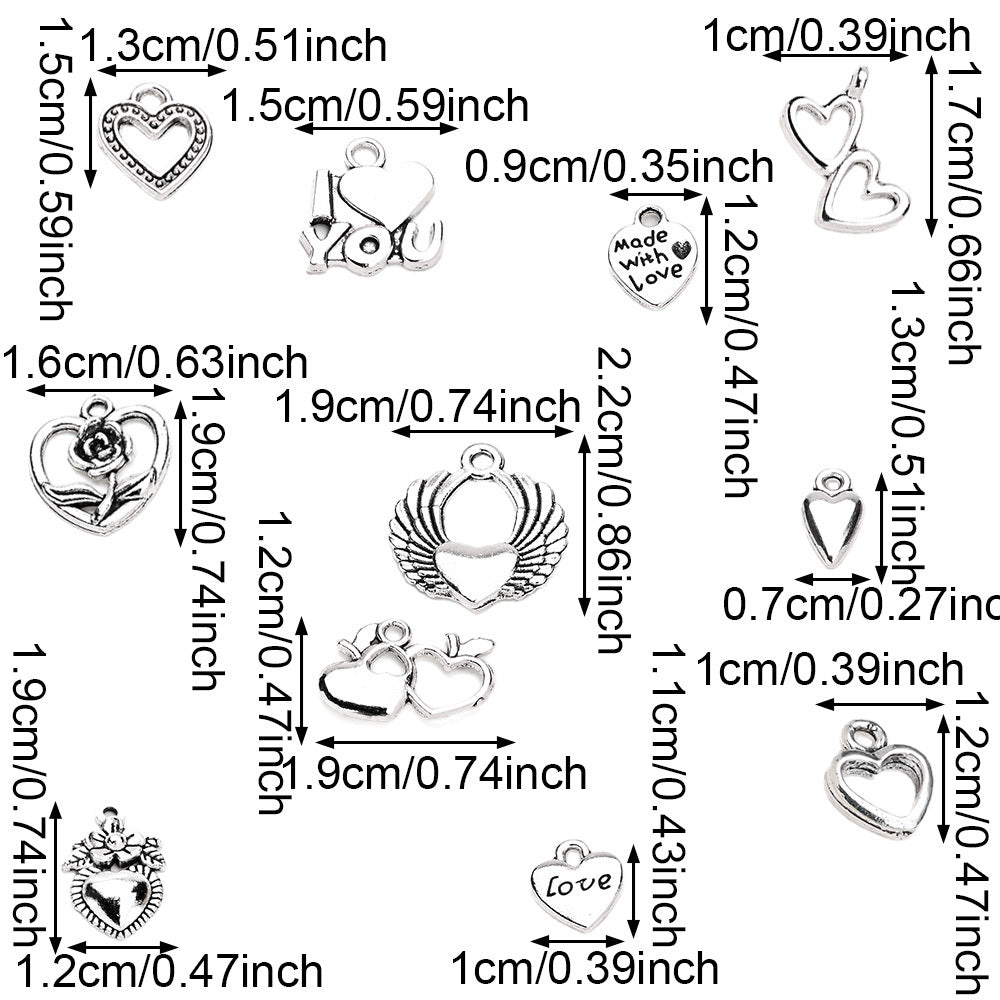 Vintage Metal Heart Pendants