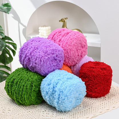 1 Roll 70m 6mm Super Soft Fluffy Plush Yarn