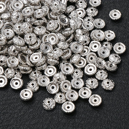 100PCS 7mm Semicircular Pattern Plastic Bead Set