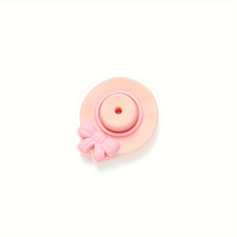 3D Bow Hat Silicone Beads