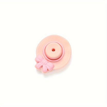3D Bow Hat Silicone Beads