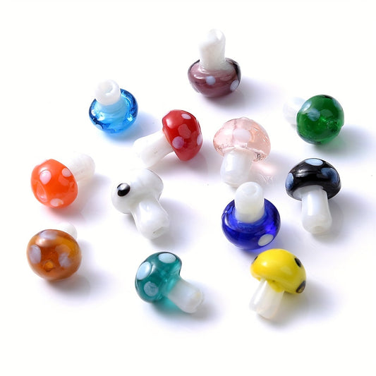 Mushroom Glass Beads
