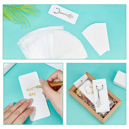 50x Keychain Display Cards + 50x OPP Bags