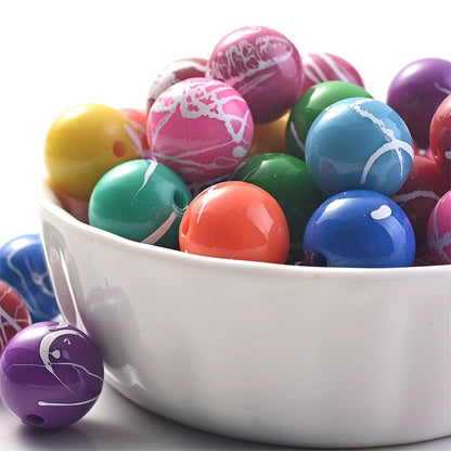 Iridescent Round Acrylic Beads