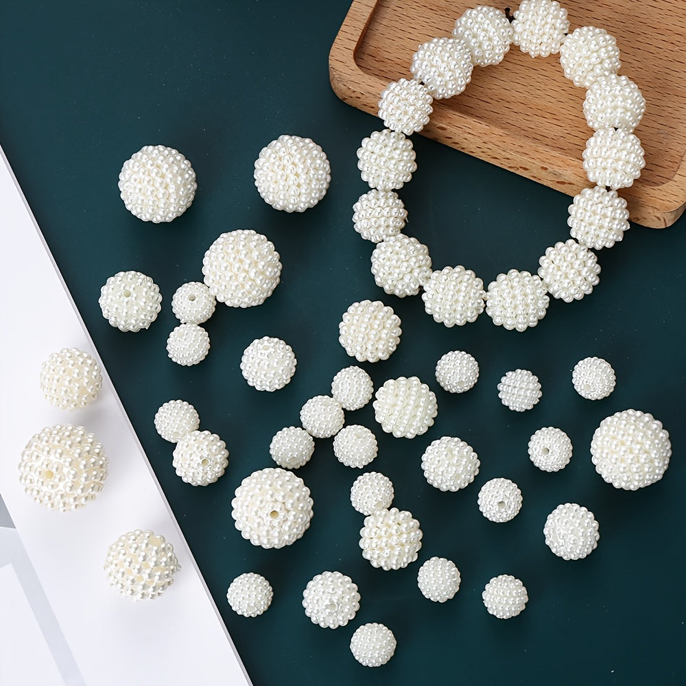 10/12/14/16/18/20mm Beige Round Acrylic Bead Set