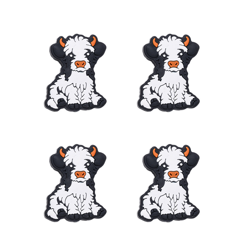 4PCS Farm Animal Silicone Bead Set