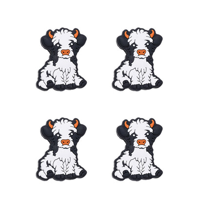 4PCS Farm Animal Silicone Bead Set