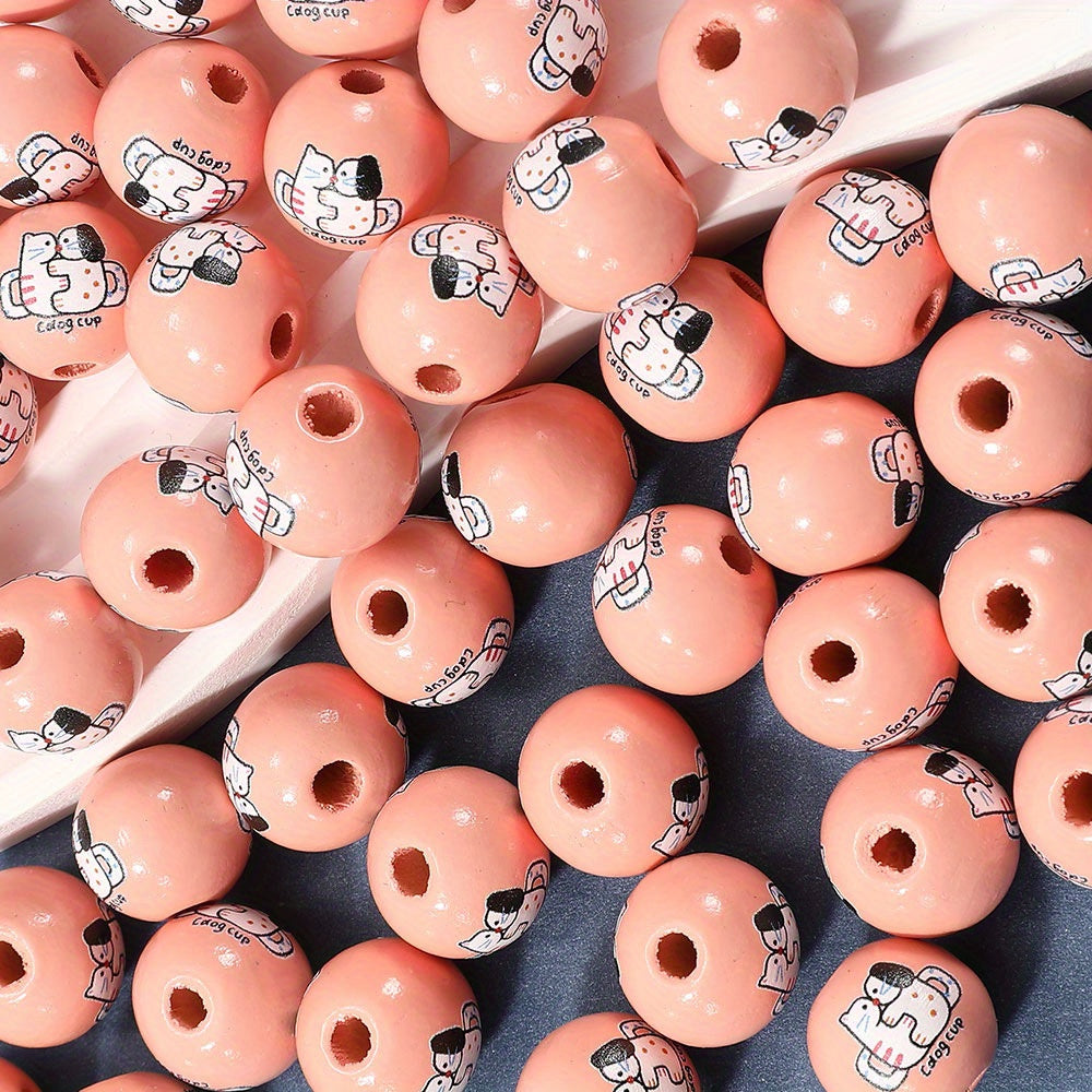 Mixed Round Wooden Beads