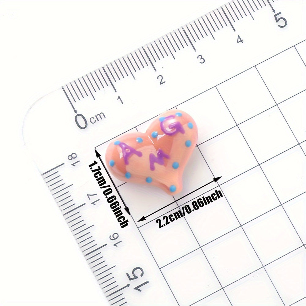5pcs/set 17x22mm Sweet Heart Acrylic Beads