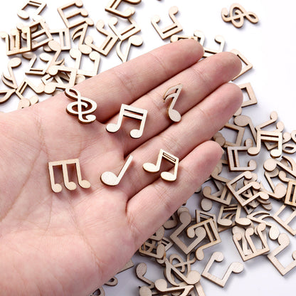 Wooden Music Note Decorative Embellishments