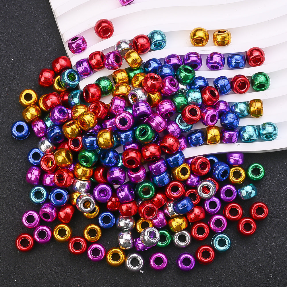 1000pcs/bag 6x9mm Colorful Resin Large Hole Beads