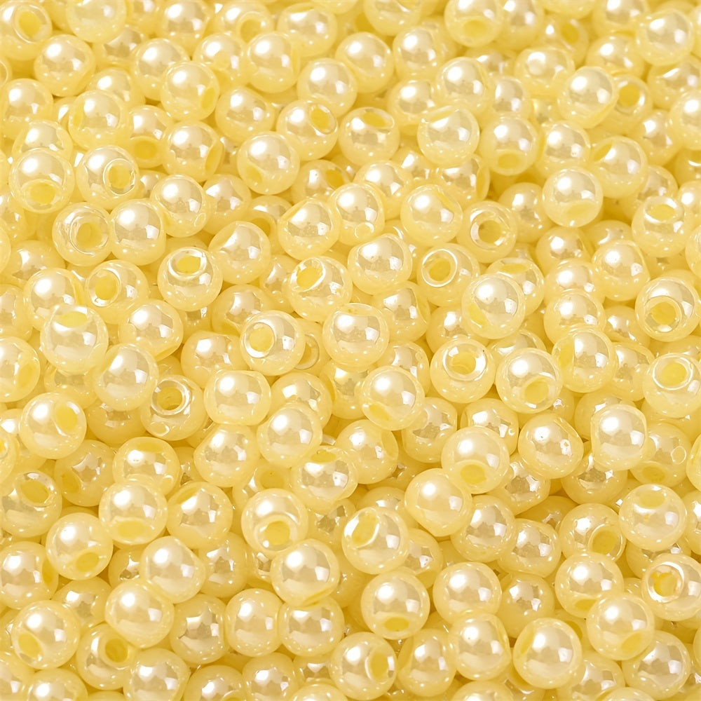 200PCS 4mm Cream Glass Rice Beads